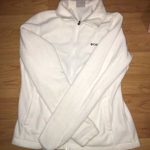 Columbia white fleece jacket size XL